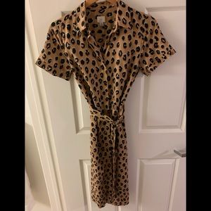 A New Day leopard print shirt dress size XS